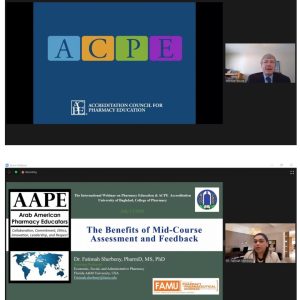 كلية-الصيدلة-بجامعة-بغداد-تنظم-ندوة-دولية-ألكترونية-حول-التعليم-الصيدلاني-والأعتمادية-1 (1)