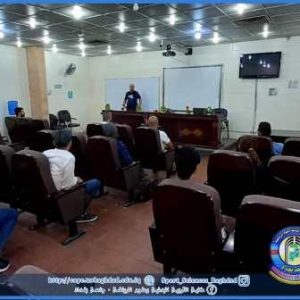 أمين-مجلس-كلية-التربية-البدنية-وعلوم-الرياضة-يقدم-محاضرة-