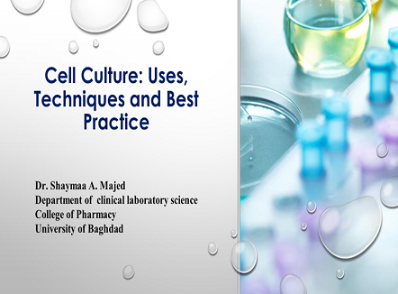 Online workshop on cell transplantation at the college of pharmacy ...