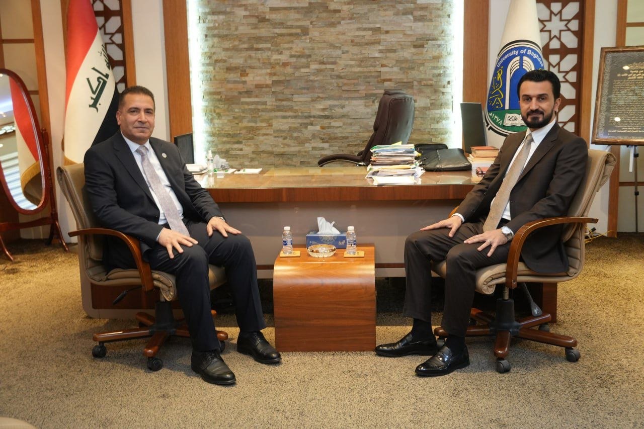 President of University of Baghdad Receives Minister of Communications, Engineer Mustafa Sanad, and Affirms the Importance of Partnership in Digital Transformation